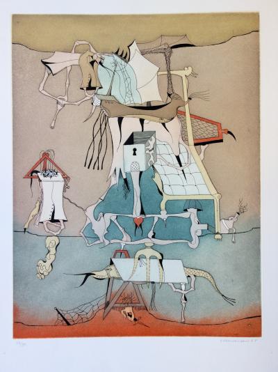 Jorge CAMACHO : Salon surréaliste - Gravure originale Signée 2