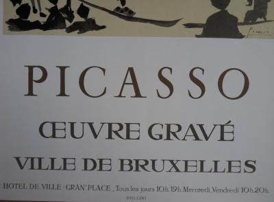 Pablo PICASSO (d’après) : Bruxelles, Oeuvre Gravé - Lithographie signée 2