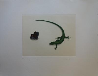 Mikio WATANABE : La guerre ou la paix, 2003 - Gravure originale signée 2