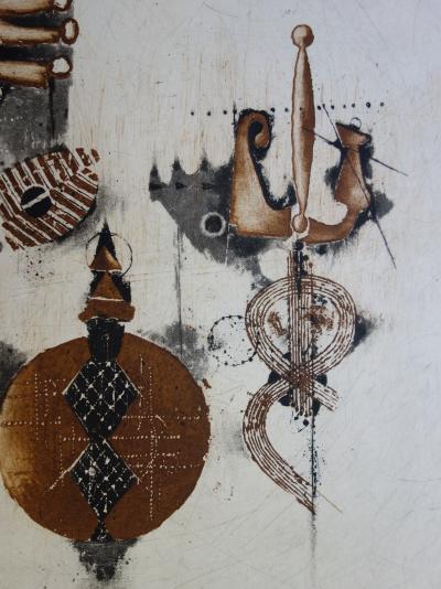 Johnny Friedlander : Symboles abstraits - Gravure originale Signée 2