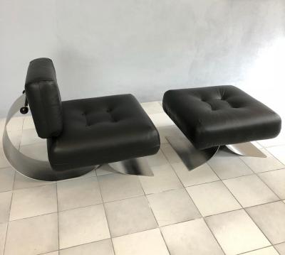 Oscar NIEMEYER - Fauteuil et son Ottoman modèle Brazilia ON1, vers 1975 2