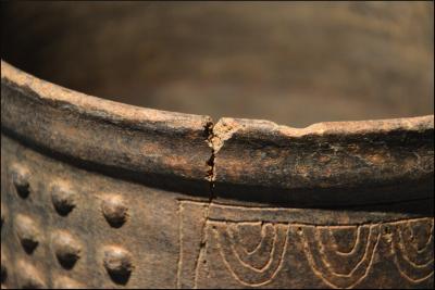 Art précolombien, Grande coupe tripode en céramique, Culture Maya, Guatemala, ca 800 ap JC 2