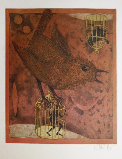 Lars BO : Rouge Gorge - Gravure originale Signée 2