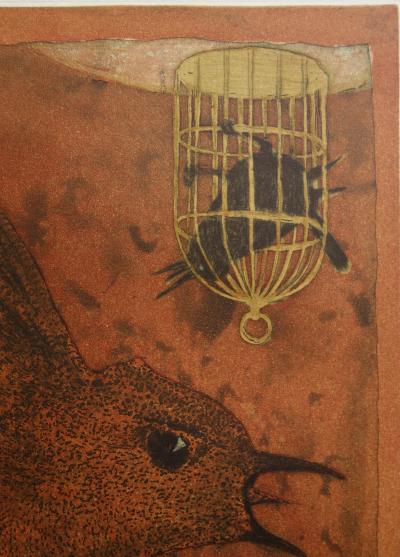 Lars BO : Rouge Gorge - Gravure originale Signée 2