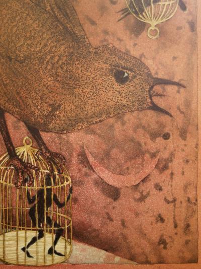 Lars BO : Rouge Gorge - Gravure originale Signée 2