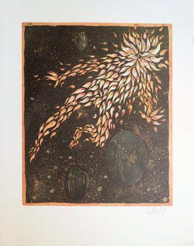 Lars BO : Feu céleste - Gravure originale Signée 2