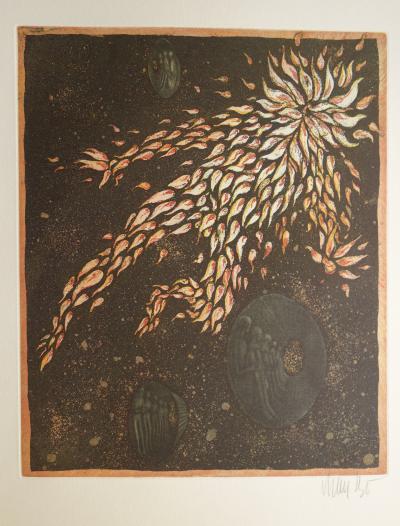 Lars BO : Feu céleste - Gravure originale Signée 2