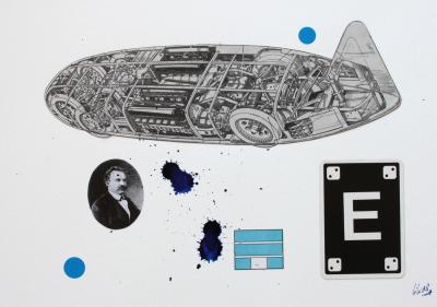 Christophe Stouvenel - No SeNsE (Bleu), 2018, Collage 2