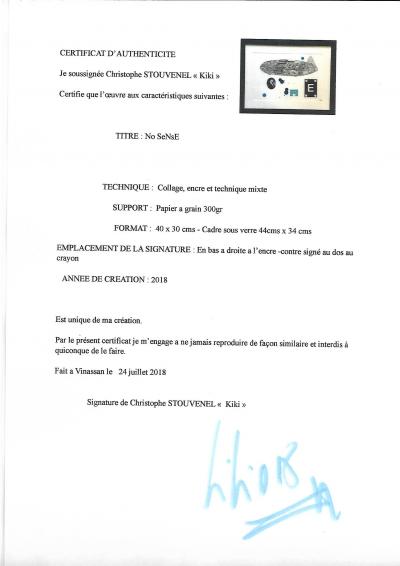 Christophe Stouvenel - No SeNsE (Bleu), 2018, Collage 2