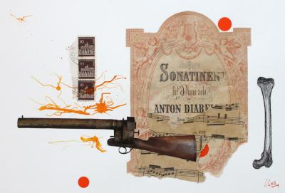Christophe Stouvenel - No SeNsE (Orange), 2018 - Collage 2