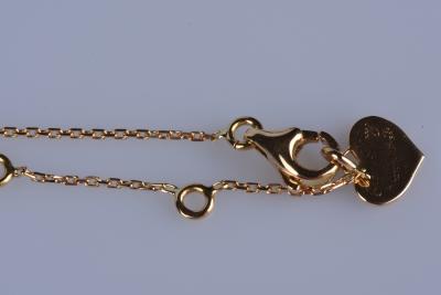 Collier en or jaune 18 ct ( 750/1000) Hello Kitty. Maille forçat 2