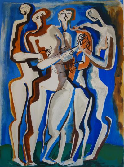 Ossip ZADKINE : Quatre femmes - Lithographie originale Signée 2