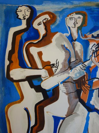 Ossip ZADKINE : Quatre femmes - Lithographie originale Signée 2