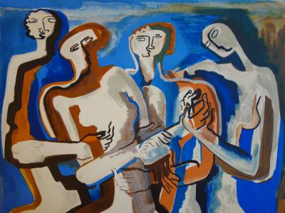 Ossip ZADKINE : Quatre femmes - Lithographie originale Signée 2