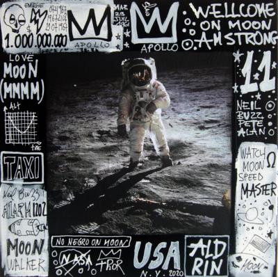 SPACO - Amstrong on the moon 2020 - Technique mixte sur toile 2