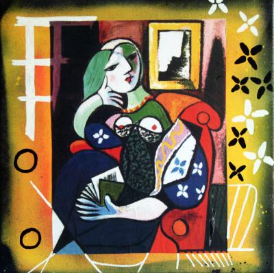 PyB femme au livre picasso extended 2