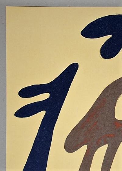 Jean ARP - Head, torso and navel on table, 1962 - Original lithograph 2
