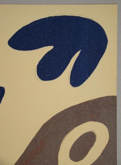 Jean ARP - Head, torso and navel on table, 1962 - Original lithograph 2
