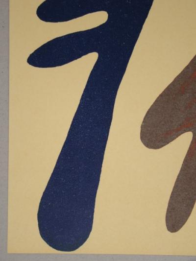Jean ARP - Head, torso and navel on table, 1962 - Original lithograph 2