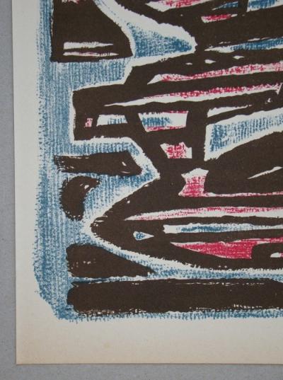 Alfred MANESSIER - Formes et transparence, 1953 - Lithographie signée et datée 2