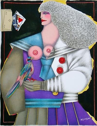 Richard LINDNER - Composition pour XXe Siècle, 1974 - Lithographie originale signée 2