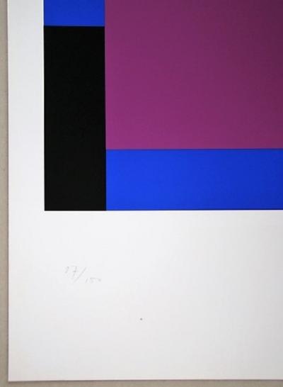 MAX BILL -  Quadrat mit gegenläufigne Reflexionen - 1967 - Sérigraphie originale 2