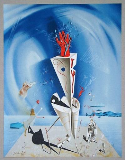 Salvador Dali (d’après) - Appareil et main, 1974, Lithographie en couleurs 2