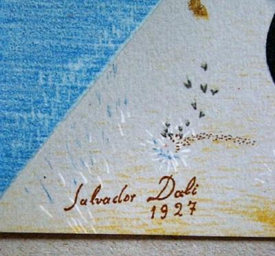 SALVADOR DALI ( d’après ) - Lithographie signée - Appareil et main - 1927 2