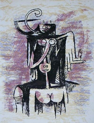 Wifredo LAM - Composition pour XXe Siècle, 1974 - Lithographie originale 2