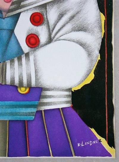 Richard LINDNER - Composition forXXe Siècle, 1974 - Original lithograph signed 2