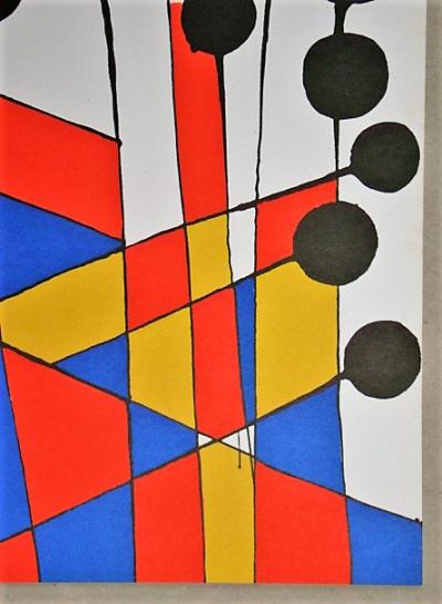 Alexander CALDER - Mosaique et ballons noire, 1971 - Lithographie originale 2