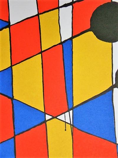 Alexander CALDER - Mosaique et ballons noire, 1971 - Lithographie originale 2