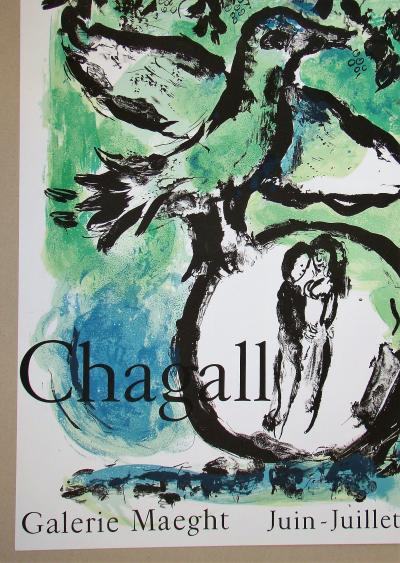 Marc CHAGALL - L’oiseau vert, 1962 - Affiche d’exposition 2