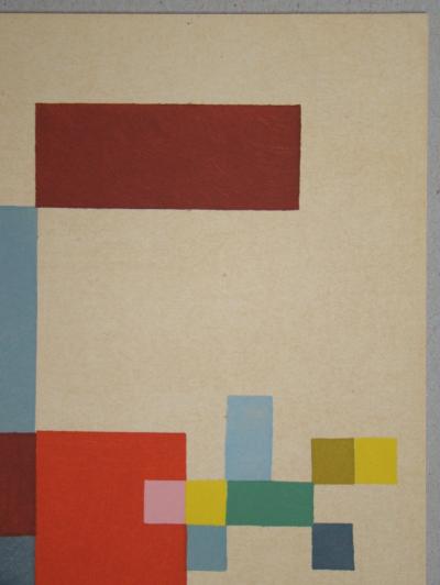 Sophie TAEUBER-ARP (after) - Composition verticale-horizontale sur fond blanc, 1956 - Stencil 2