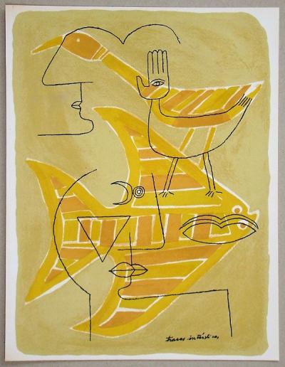 Victor BRAUNER - Traces interstices, 1963 - Lithographie originale 2
