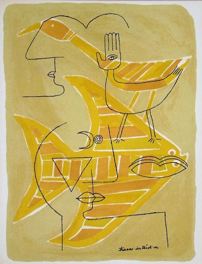 Victor BRAUNER - Traces interstices, 1963 - Lithographie originale 2