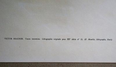 Victor BRAUNER - Traces interstices, 1963 - Lithographie originale 2