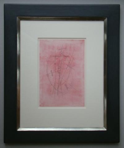 Vassily KANDINSKY (d’après) - Zeichnung in rosa, 1952 - Lithographie encadrée 2