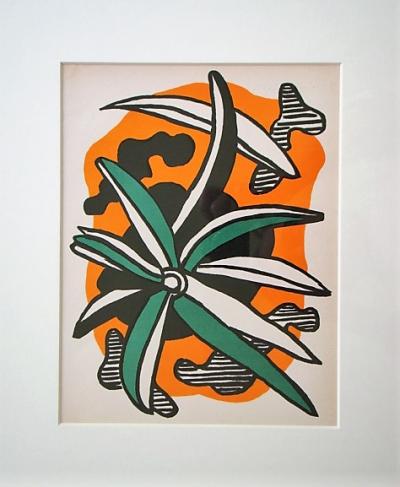 Fernand LEGER - La fleur, 1952 - Lithographie originale 2