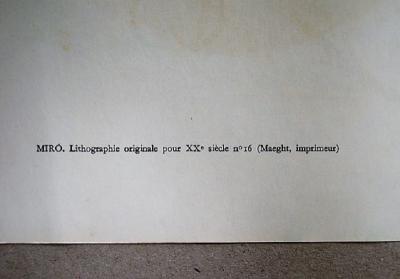 Joan MIRO - Composition, 1961 - Lithographie originale 2