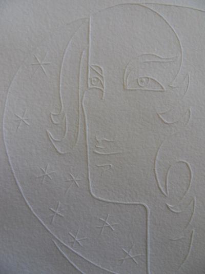 Jean COCTEAU (d’après) : Femme aux étoiles - Gravure