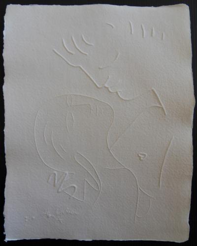 Jean COCTEAU : Le couple - Gravure signée