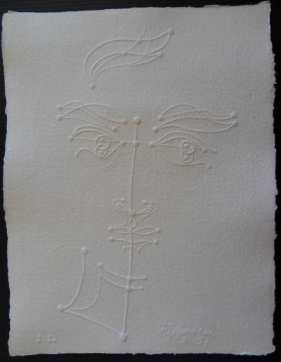 Jean COCTEAU (d’après) : Visage charmeur - Gravure signée 2