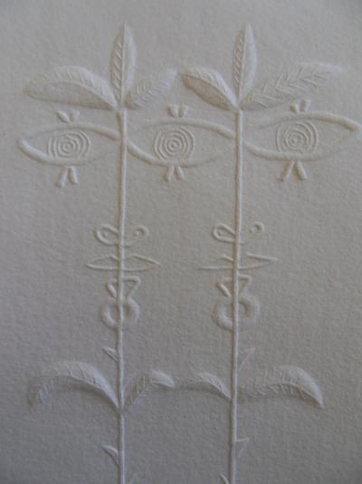 Jean COCTEAU (d’après) : Couple fleur - Gravure