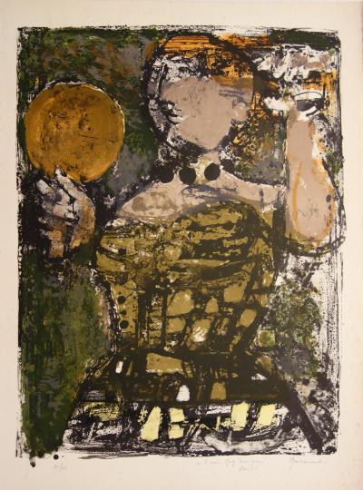 Paul GUIRAMAND: Homme au bilboquet - Original signed lithograph 2