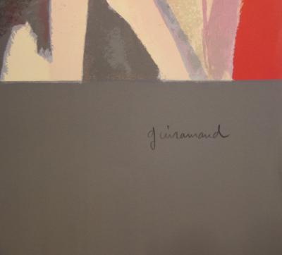 Paul GUIRAMAND : Couple assis - Lithographie originale Signée 2