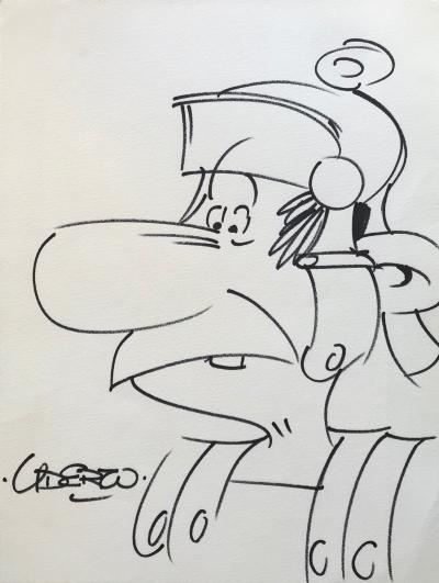 Albert UDERZO Dessin original Légionnaire romain 2