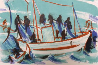 Jean HELION - The Departure of the Ship, 1965, Signed Lithograph 2