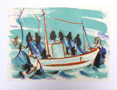 Jean HELION - The Departure of the Ship, 1965, Signed Lithograph 2