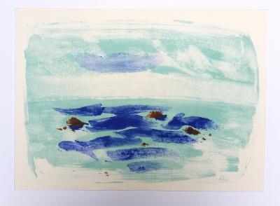 Jean HELION - La mer battant les récifs ,1965 - Lithographie signée numerotée 2
